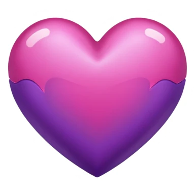 corazón rosa y morado sticker