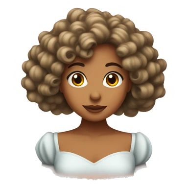 güerita with curly hair  sticker