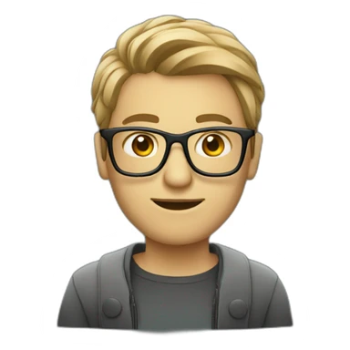 IT programmer in glasses sticker