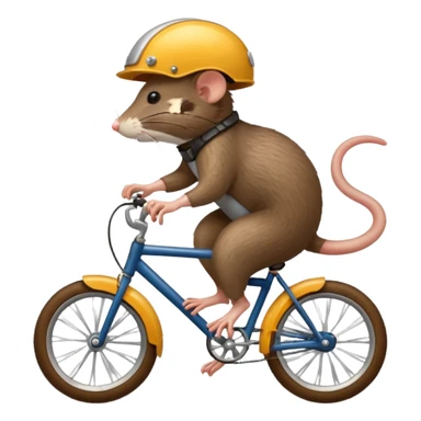 rat on bike sticker