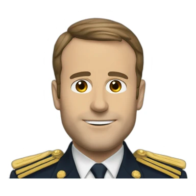 macron with a marine sticker
