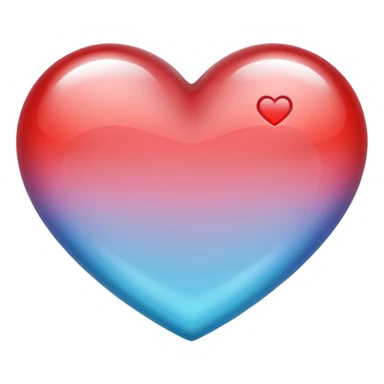 heart with a glassy effect sticker