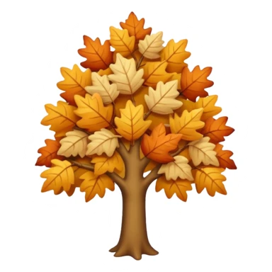 Beige Cozy tree autumn sticker