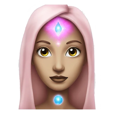 Pleiadian diva woman female third eye pink sticker