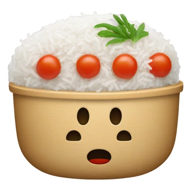 rice with tomato and surimi sticks sticker