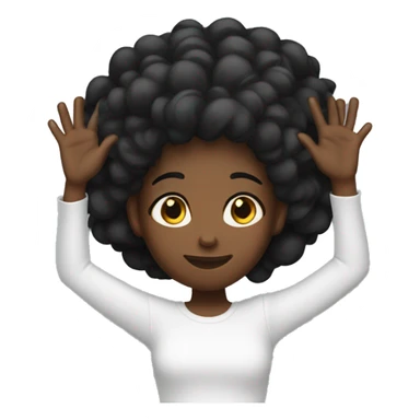 oh my goodness with hands on top of head black girl sticker