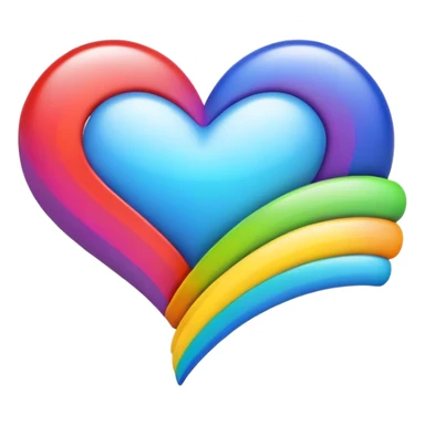 Heart rainbow sticker