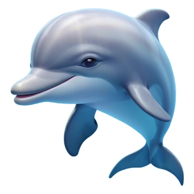 Cinematic Dreamy Dolphin Portrait Emoji, Floating serenely in a gentle sea of soft light, with a relaxed, streamlined body and half-closed, drowsy eyes that reflect a peaceful underwater lullaby, and a subtle, contented smile, Simplified yet irresistibly adorable features, highly detailed, glowing with a soft, dreamy aquatic radiance, high shine, calm and enchanting, stylized with an air of sleepy marine wonder, soft glowing outline, capturing the essence of a super cute dolphin that appears ready to drift into a sweet, soothing nap! sticker