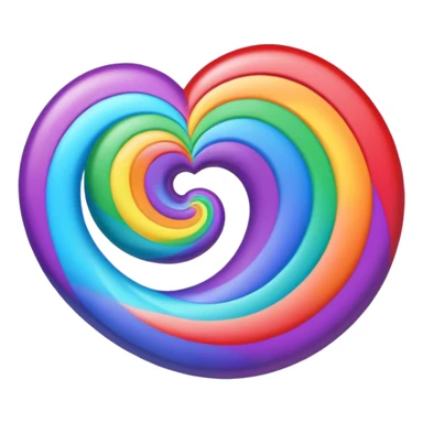 Psychedelic rainbows and hearts  sticker