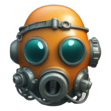 Deep sea diver with squid inside helmet sticker