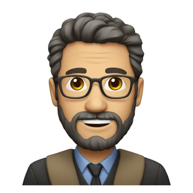 PROFESOR moreno con barba sticker