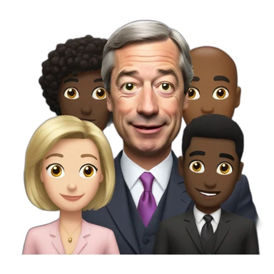 Nigel farage with black friends sticker