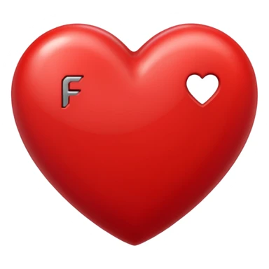 red heart on blue background and the letters F C B sticker