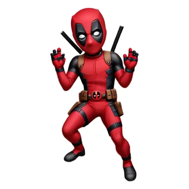 Deadpool sneaking over the wall sticker