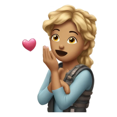 Teryn blowing a kiss  sticker