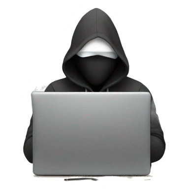 hacker faceless with laptop  sticker