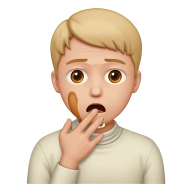 A emoji person that is choking themselves  sticker