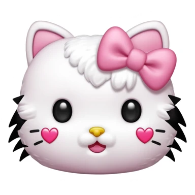 hello kitty with heart-shaped eyes sticker