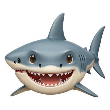 shark memoji doing the🤫 sticker