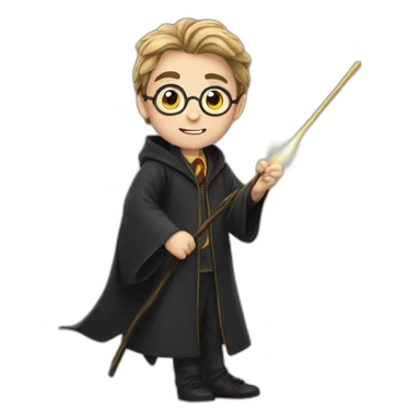 Harry potter with a wand sticker