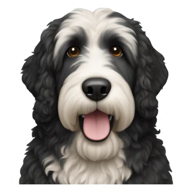 All Black st berdoodle dog sticker