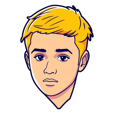 2022  Justin bieber,  canadian singer & musician , hyperrealistic, mirco-detailed, colorful, flat layout, sticker design
 Must be 8k hd, 8000x8000px resolution. Must use very thin transparent smooth lines sticker