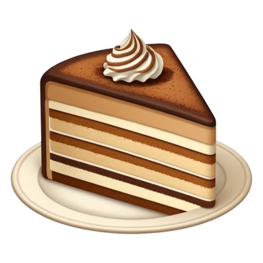 Tiramisu cake slice sticker