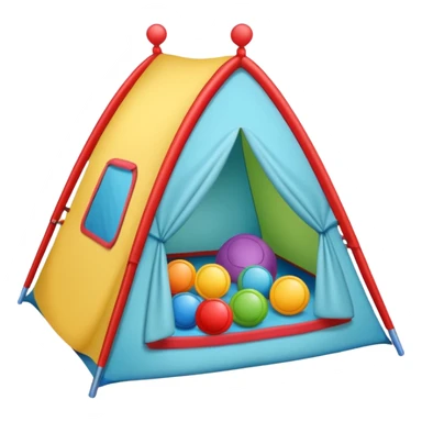 kids tent filled with toys sticker