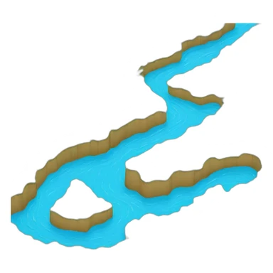 River made of puzzle parts autism colours sticker