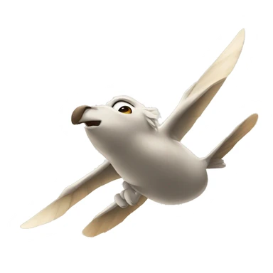 Toshi flying  sticker