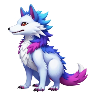  Colorful Kawaii Sergal FurSona Fakemon Full Body sticker