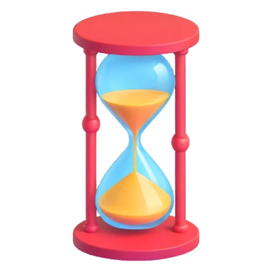 hourglass icon, color #7CB4A9, 3D style, soft shadows, modern, no text sticker