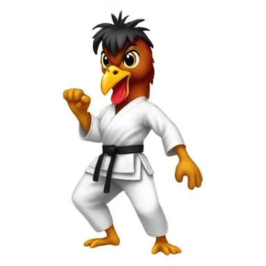karate female chicken sticker