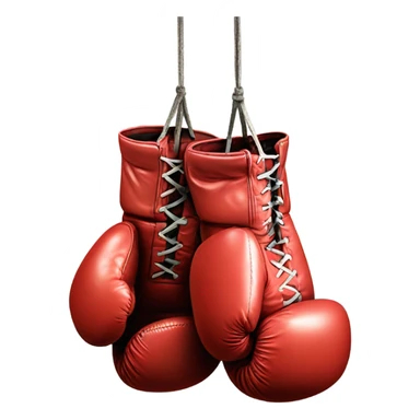 Hanging boxing gloves sticker