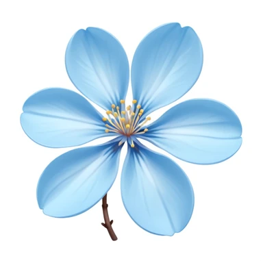 sakura flower with pastel blue tones sticker