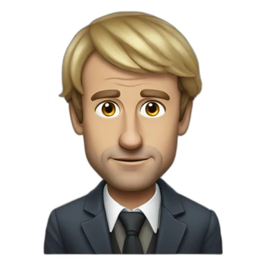 Emmanuel Macron homeless sticker