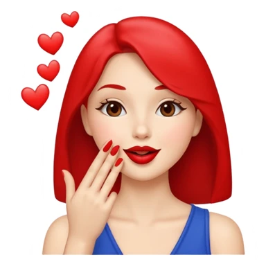 Blowing a kiss sticker