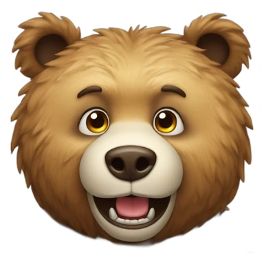 crazy funny bear sticker