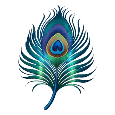 Beautiful peacock feather sticker