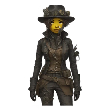 post apocalyptic victorian outfit sticker