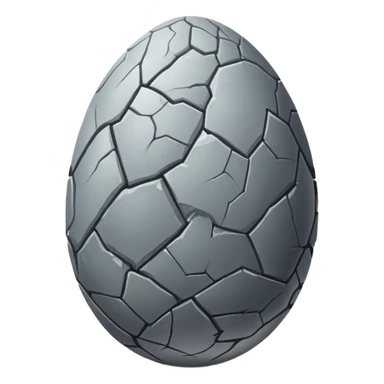grey dragon egg with a visible crack sticker