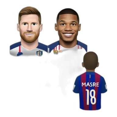 Mbappé sur messi sticker