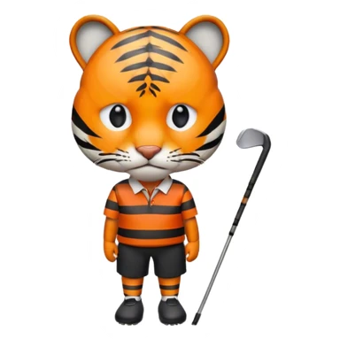 Tigre vestido de golf sticker