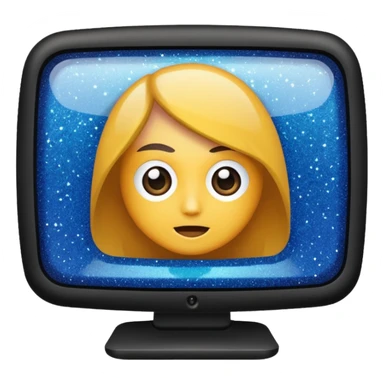 glitter cian web cam sticker