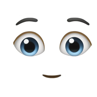 face with peeking eye hand sticker