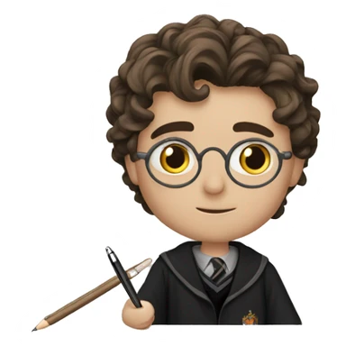 Harry potter using a pen sticker