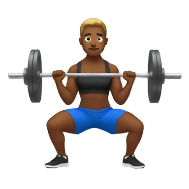 Barbell squat sticker