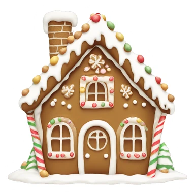 Gingerbread house cute simple beige and white sticker