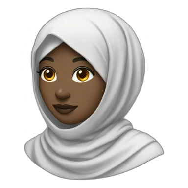 hijab african female sticker