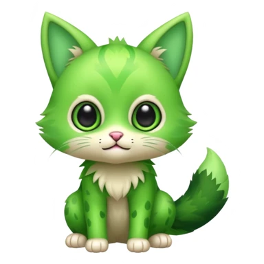 Kawaii cute cool feral Sprigatito (full body) sticker